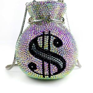 Money bag crossbody clutch